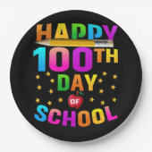 Zum 100. Schultag für Lehrer und Studenten Pappteller (Vorderseite)