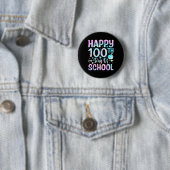 Zum 100. Schultag Gefärbte Krawatte Regenbogen 100 Button (Beispiel)
