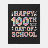 Zum 100. Schultag Gefärbte Krawatte Regenbogen 100 Fleecedecke (Vorderseite)