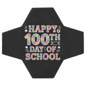 Zum 100. Schultag Gefärbte Krawatte Regenbogen 100 Fußball (Flach)