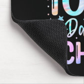 Zum 100. Schultag Gefärbte Krawatte Regenbogen 100 Mousepad (Ecke)