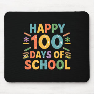 Zum 100. Schultag Gefärbte Krawatte Regenbogen 100 Mousepad
