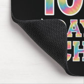 Zum 100. Schultag Gefärbte Krawatte Regenbogen 100 Mousepad (Ecke)