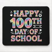 Zum 100. Schultag Gefärbte Krawatte Regenbogen 100 Mousepad (Vorne)