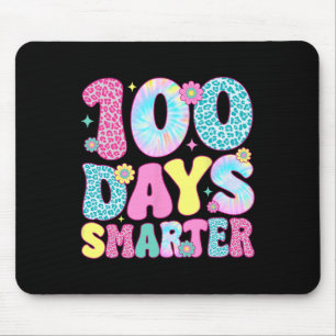 Zum 100. Schultag Gefärbte Krawatte Regenbogen 100 Mousepad