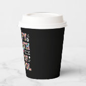 Zum 100. Schultag Gefärbte Krawatte Regenbogen 100 Pappbecher (Links)