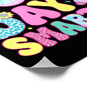 Zum 100. Schultag Gefärbte Krawatte Regenbogen 100 Poster (Ecke)