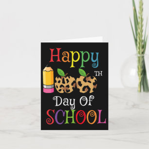 Zum 100. Schultag Leopard Print Teacher St. Karte