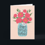 Zum 103. Geburtstag Sister w Mason Jar der Blume Karte<br><div class="desc">Ein Maurerkirsch gefüllt mit einem herrlichen Haufen von Bäuerchen und weißen Blume mit den handgeschriebenen Worten 'Für meine Schwester' auf dem Etikett und 'Glücklicher 103. Geburtstag' auf dem Maurerkirsch. Die perfekte Geburtstagskarte zum Geburtstag deiner Schwester! © Ness Nordberg</div>