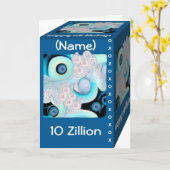 Zum 10. Geburtstag - Zillionen von Hugs & Kisses Karte (Gelbe Blume)