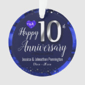 Zum 10. Hochzeitstag Ornament (Vorderseite)