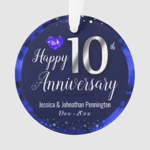 Zum 10. Hochzeitstag Ornament
