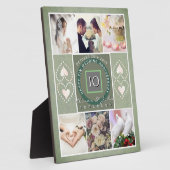 "Zum 10. Jubiläum" 6 Fotos Farbe Zinn Fotoplatte (Seite)