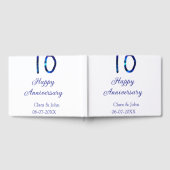 Zum 10. Jubiläum blauer Glitzer Namensdatum hinzuf Gästebuch (Voll)