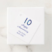 Zum 10. Jubiläum blauer Glitzer Namensdatum hinzuf Geschenkanhänger (Beispiel)