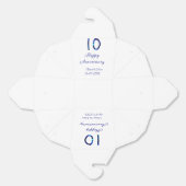 Zum 10. Jubiläum blauer Glitzer Namensdatum hinzuf Geschenkschachtel (Ungeklappt)