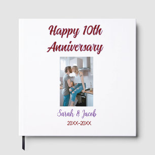 Zum 10. Jubiläum Foto Hochzeitspaar Name d Gästebuch
