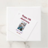 Zum 10. Jubiläum Foto Hochzeitspaar Name d Geschenkanhänger (Beispiel)