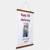 Zum 10. Jubiläum Foto Hochzeitspaar Name d Wandteppich Mit Holzrahmen (Gewinkelt)