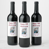 Zum 10. Jubiläum Foto Hochzeitspaar Name d Weinetikett (Flaschen)