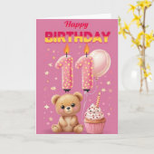 Zum 11. Geburtstag Karte (Gelbe Blume)