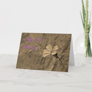 Zum 16. Geburtstag Blume und Stone in Sepia Karte
