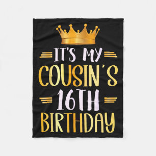 Zum 16. Geburtstag meines Cousins/ meiner Cousine  Fleecedecke