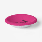 Zum 16. Geburtstag Pink Black Individuelle Name Gi Pappteller (Gewinkelt)