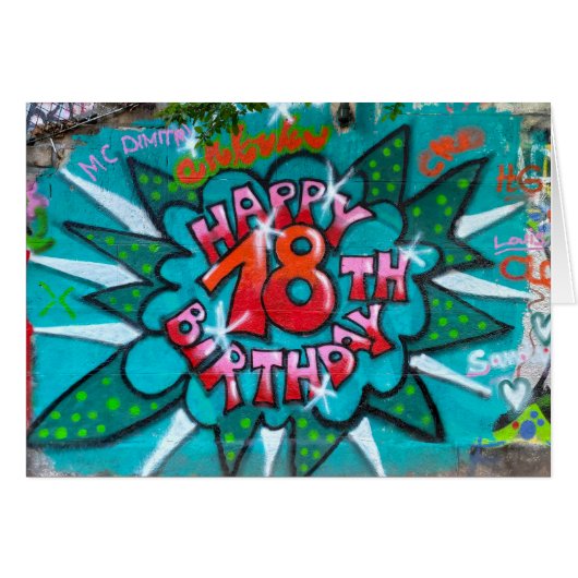 Zum 18. Geburtstag Graffiti (Vorderseite (Horizontal))