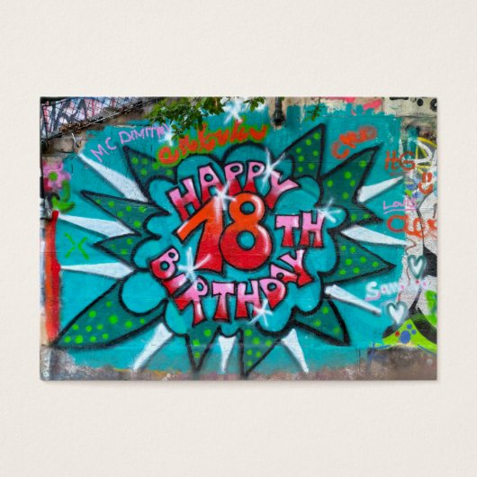 Zum 18. Geburtstag Graffiti (Vorderseite)