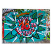 Zum 18. Geburtstag Graffiti Große Geschenktüte (Rückseite)