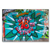 Zum 18. Geburtstag Graffiti Tischnummer (Vorderseite)