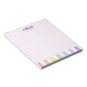 Zum 18. Geburtstag im Regenbogen Streifen Notizblock (angewinkelt)