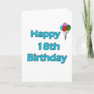Zum 18. Geburtstag Karte