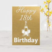 Zum 18. Geburtstag Karte (Gelbe Blume)