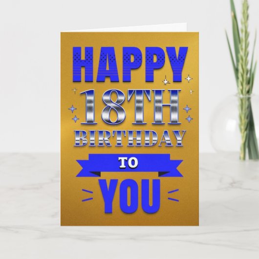Zum 18. Geburtstag Karte (Vorderseite)