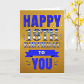 Zum 18. Geburtstag Karte (Gelbe Blume)