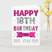Zum 18. Geburtstag Karte (Gelbe Blume)