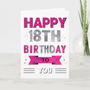 Zum 18. Geburtstag Karte