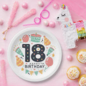 Zum 18. Geburtstag Pappteller (Party)
