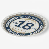 Zum 18. Geburtstag Pappteller (Schrägansicht)
