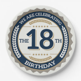 Zum 18. Geburtstag Pappteller