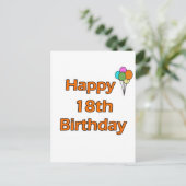 Zum 18. Geburtstag Postkarte (Stehend Vorderseite)