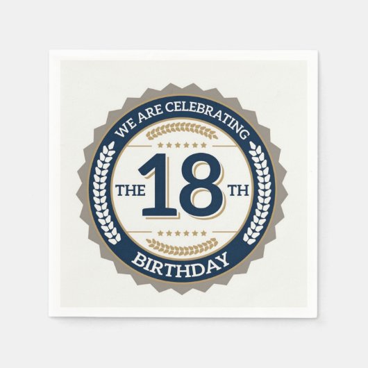 Zum 18. Geburtstag Serviette (Vorderseite)