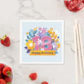 Zum 18. Geburtstag Serviette (Beispiel)