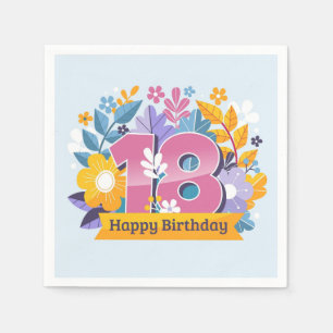 Zum 18. Geburtstag Serviette