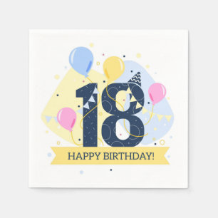 Zum 18. Geburtstag Serviette