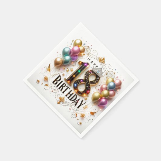 Zum 18. Geburtstag Serviette (Ecke)