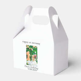 Zum 1. Geburtstag Foto schlicht und elegant Geschenkschachtel