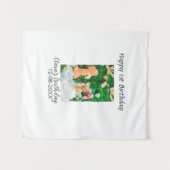 Zum 1. Geburtstag Foto schlicht und elegant Wandteppich (Vorderseite (Horizontal))